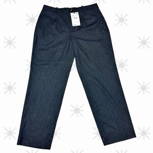 Zara Pinstripe Wide Leg Dress Pants Classic Trousers Size Medium Business Casual